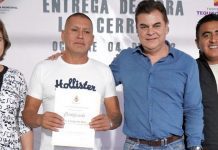 Entrega Toño Mejía rehabilitación de acceso a Los Cerritos