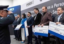 Reconocen con estímulos económicos a elementos del la Secretaría de Seguridad Ciudadana