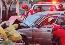 Choque deja dos lesionados en la carretera estatal 300