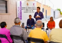 Entrega Toño Mejía rehabilitación de las calles de Paseo de las Canastas y Paseo del Sol
