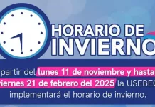 Anuncia USEBEQ implementación de horario de invierno a partir del 11 de noviembre
