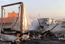 Incendio de caja moviliza a cuerpos de emergencia en la 57