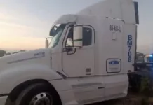 Recuperan tractocamión y caja seca con reporte de robo