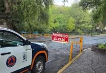 Cierran pasos vehiculares de río San Juan ante el incremento de caudal por escurrimientos de lluvia.