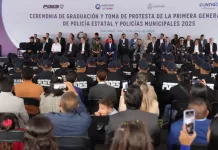 Realizan ceremonia de graduación de la primera generación de Policía Estatal y Municipales 2025