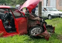 Se registra fuerte accidente en la carretera 122