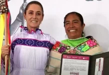 Visita Claudia Sheinbaum municipio de Amealco, entrega tarjetas del Faispiam