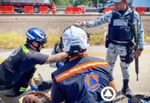 Persona atropellada sobre la autopista 57 a la altura de El Colorado