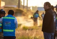 Supervisa Roberto Cabrera labores de Servicios Públicos en avenida Panamericana y Canal de Santa Clara