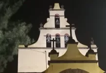 Cae rayo sobre Cruz en Templo del Calvario en San Juan del Río