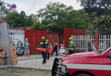 Alarma derrame de químico peligroso al interior del COBAQ 10
