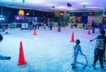 Inauguran la pista de hielo del “Festival Alegría San Juan del Río Contigo 2025”