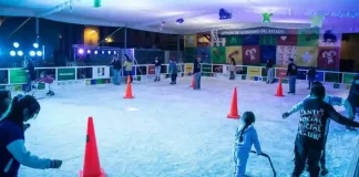 Inauguran la pista de hielo del “Festival Alegría San Juan del Río Contigo 2025”