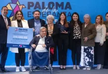 Gina Sánchez y Roberto Cabrera entregan la “Paloma de la Esperanza 2025”