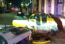 Impactante choque entre patrulla y vehículo particular en centro de SJR