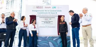 Inauguran Presidenta de México y Gobernador la Central Ciclo Combinado Josefa Ortiz Téllez Girón