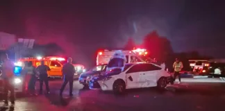 Carambola deja 25 personas lesionadas en la 57