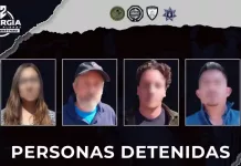 Sinergia realiza cateo por despojo en viñedo; cuatro personas detenidas