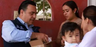 Supervisa Luis Nava entrega de apoyos del programa Contigo y tu Bebé