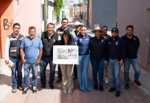 Roberto Cabrera supervisa rehabilitación de la calle Luis Montañez en el Centro Histórico