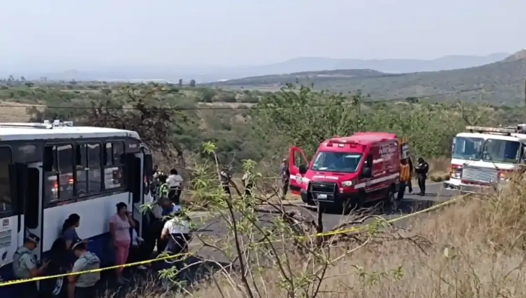 El accidente consistió en un choque frontal entre una camioneta particular y un camión de transporte público suburbano.