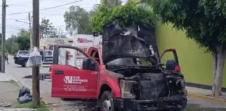 Alarma incendio de camioneta repartidora de gas LP en SJR