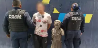 Detienen a sujeto con escultura de bronce robada