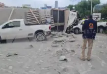 Falla en frenos de tolva provoca carambola de 13 vehículos en la 57; hay 9 lesionados