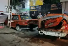 ¡Feroz carambola! Camión arrasa con taxis y particulares en Paseo Central