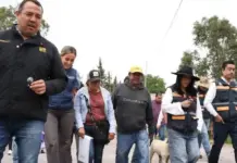 Supervisa Roberto Cabrera obra pública en Santa Bárbara La Cueva