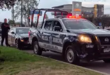 Patrulla se pasa el semáforo e impacta a particular en Paseo Central