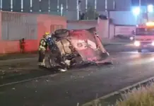 Aparatoso choque en la carretera 120 deja un lesionado en San Juan del Río