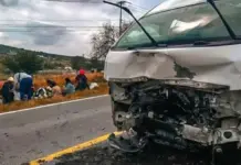 Fuerte accidente en la carretera estatal 400 deja 11 personas lesionadas