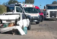 ¡Fuerte carambola! Siete vehículos chocan en la 57, hay lesionados